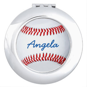 Personalized Baseball Photo Compact Mirror