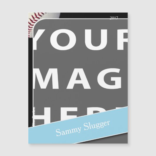 Personalized Baseball Photo Magnet (Front)