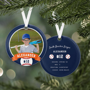 Custom Baseball Glove - Personalized Christmas Ornament