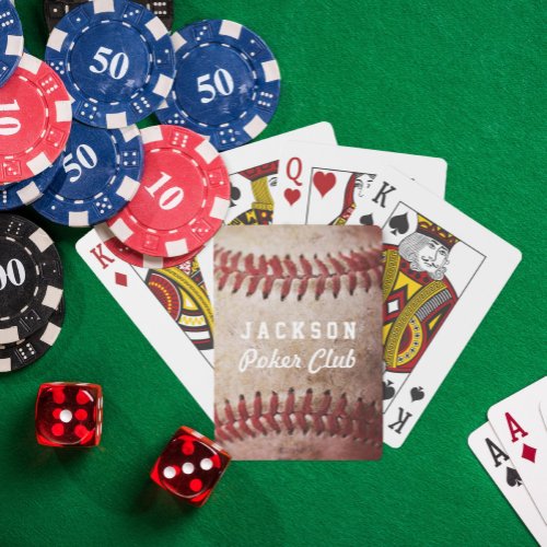 Personalized Baseball Photo Poker Cards
