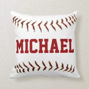 Personalized Baseball Pillow by Baysideimages at Zazzle