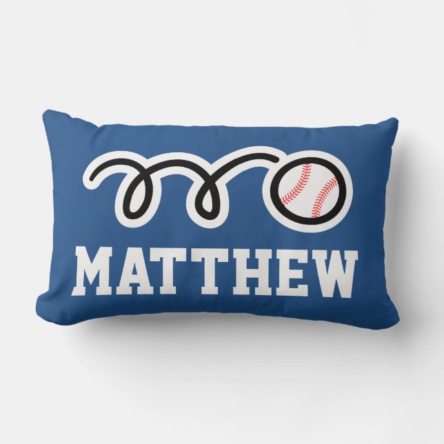 Personalized baseball pillow cushion for kids (Front)