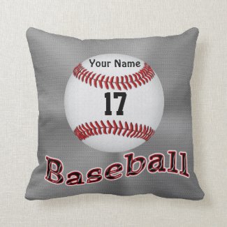Personalized Baseball Pillows YOUR NAME & NUMBER