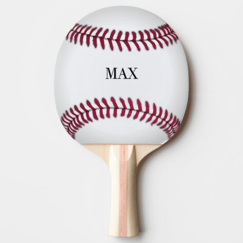 Personalized Baseball Ping Pong Paddle