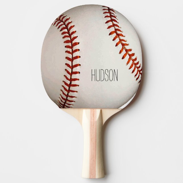 Personalized Baseball Ping-Pong Paddle (Front)