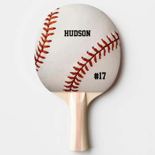 Personalized Baseball Ping Pong Paddle