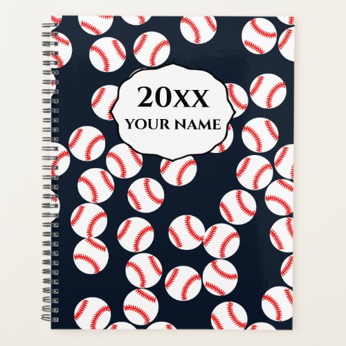 Personalized Baseball Planner Notebook