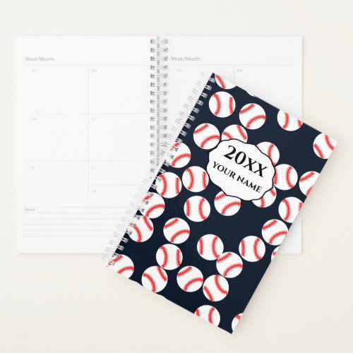 Personalized Baseball Planner Notebook