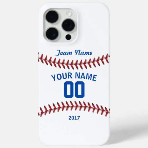 Personalized Baseball Player iPhone 15 Pro Max Case
