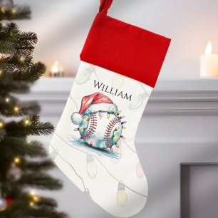 Personalized Baseball Player Fan Christmas Stocking