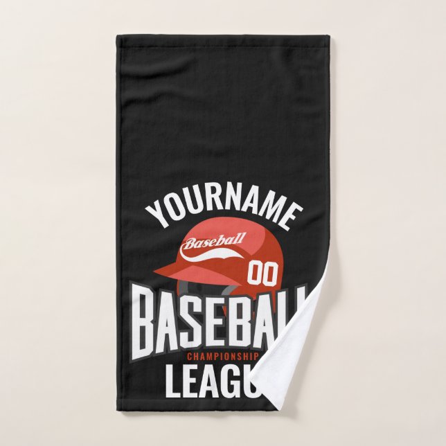 Personalized Baseball Player NAME Team Champ Club  Bath Towel Set (Hand Towel)