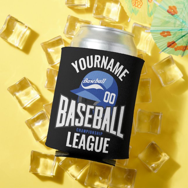 Personalized Baseball Player NAME Team Champ Club  Can Cooler (In Situ Summer)