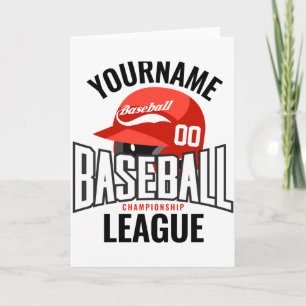 Personalized Baseball Player Name Team Champ Club Card