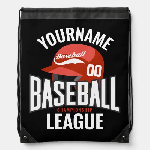 Personalized Baseball Player NAME Team Champ Club  Drawstring Bag