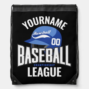 Personalized Baseball Player NAME Team Champ Club Drawstring Bag