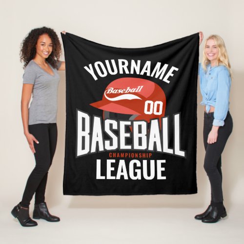 Personalized Baseball Player NAME Team Champ Club  Fleece Blanket