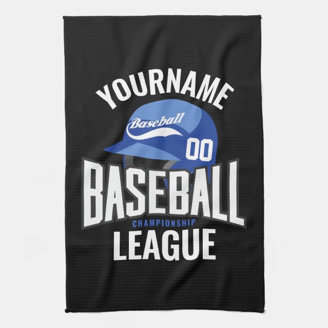 Personalized Baseball Player NAME Team Champ Club  Kitchen Towel (Vertical)
