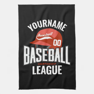 Personalized Baseball Player NAME Team Champ Club Kitchen Towel