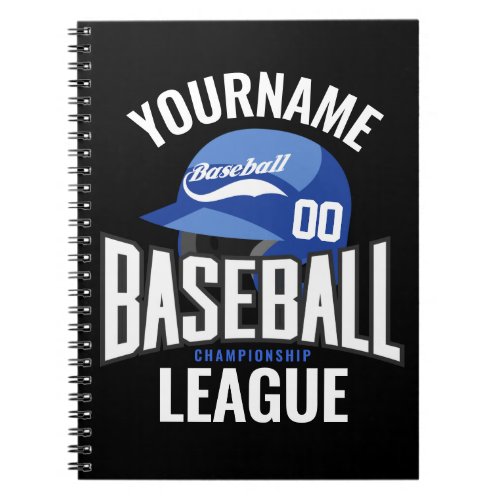 Personalized Baseball Player NAME Team Champ Club  Notebook