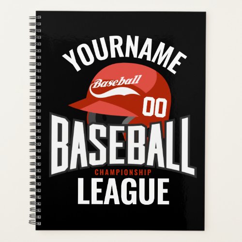 Personalized Baseball Player NAME Team Champ Club  Planner