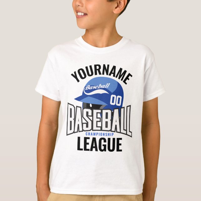 Personalized Baseball Player NAME Team Champ Club  T-Shirt (Front)