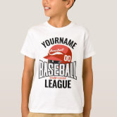 Zazzle Retro Vintage Baseball Mascot Cartoon T-Shirt, Kids Unisex, Size: Youth XS, White