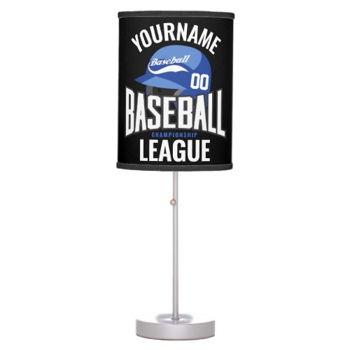 Personalized Baseball Player NAME Team Champ Club  Table Lamp