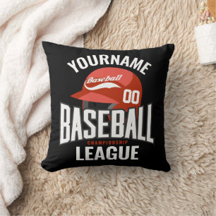 Personalized Baseball Player NAME Team Champ Club  Throw Pillow