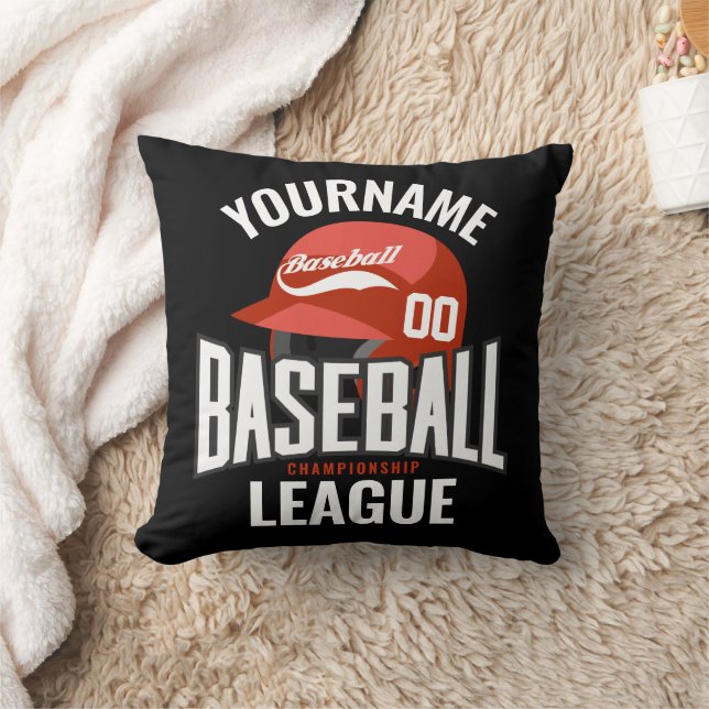 Personalized Baseball Player NAME Team Champ Club  Throw Pillow (Blanket)