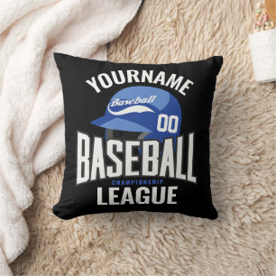 Personalized Baseball Player NAME Team Champ Club  Throw Pillow
