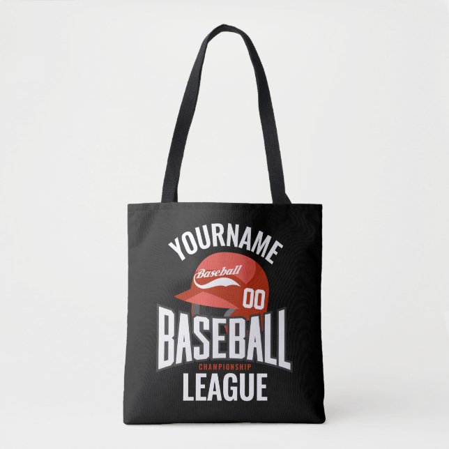 Personalized Baseball Player NAME Team Champ Club  Tote Bag (Front)
