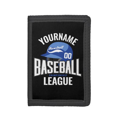 Personalized Baseball Player NAME Team Champ Club  Trifold Wallet