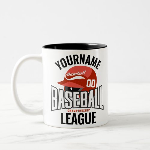Personalized Baseball Player NAME Team Champ Club  Two_Tone Coffee Mug