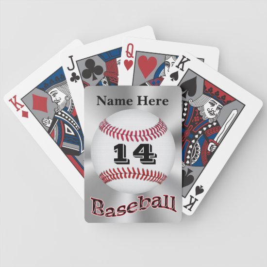 Personalized Baseball Playing Cards for Guys