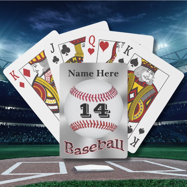 Personalized Baseball Playing Cards for Guys (Baseball playing cards. Baseball Deck of Cards. Gift ideas for baseball players. Baseball Presents. )