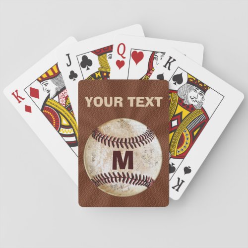 Personalized Baseball Playing Cards for Him