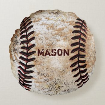 Personalized Baseball Ring Bearer Pillow by YourSportsGifts at Zazzle