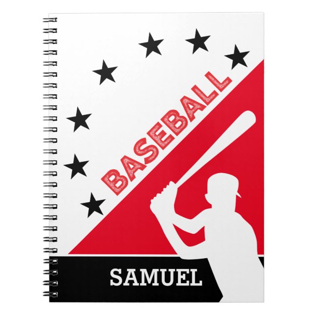 Personalized Baseball School Notebook (Front)