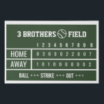 Personalized Baseball Scoreboard Canvas<br><div class="desc">Personalize this Baseball Scoreboard Canvas with a name,  teams and final scores from any game that is meaningful to you! Hang this up in a boy's bedroom,  a playroom,  basement bar or even a garage!</div>