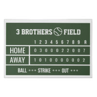 Personalized Baseball Scoreboard Canvas