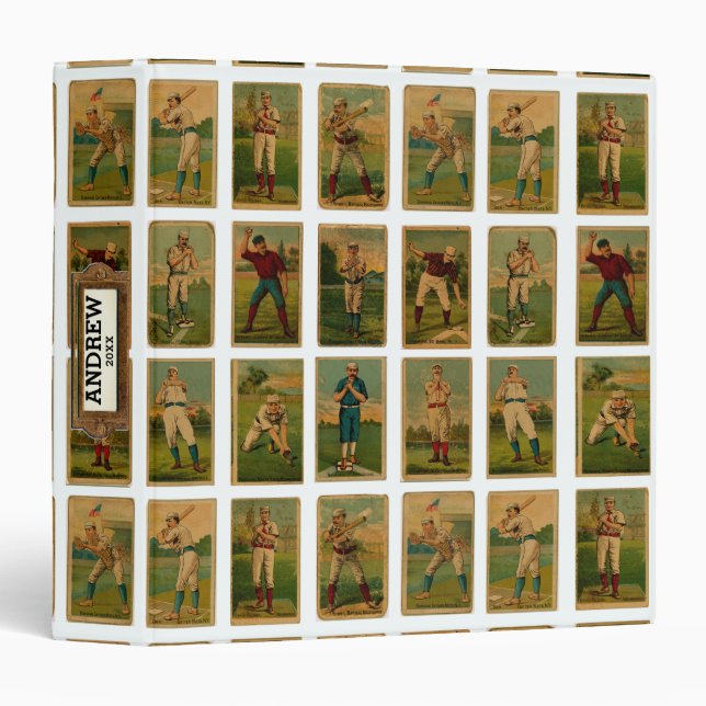 personalized baseball scrapbook binder (Front/Spine)