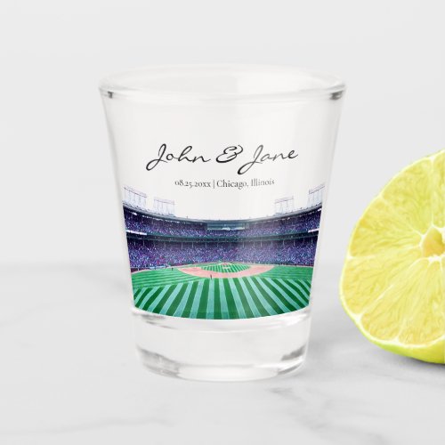 Personalized Baseball Shot Glass