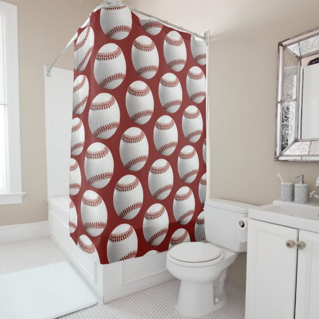  Personalized Baseball Shower Curtain (In Situ)