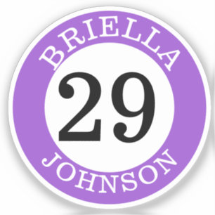Personalized Baseball & Softball Bat Knob Name Sticker