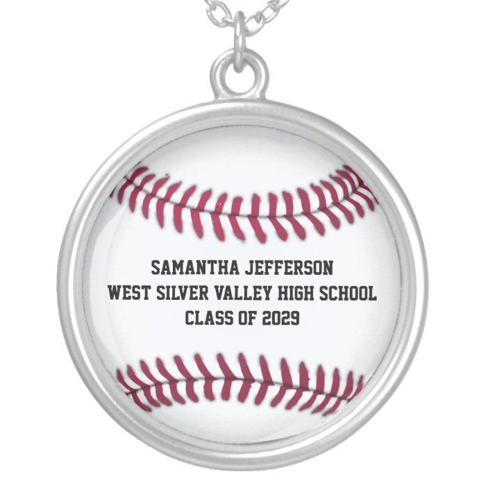 Personalized Baseball Softball Sports Pendant