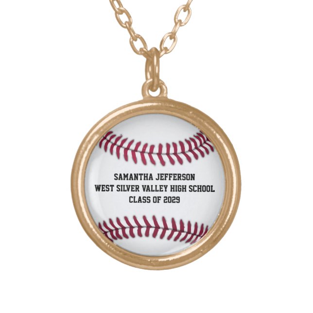 Personalized Baseball Softball Sports Pendant (Front)