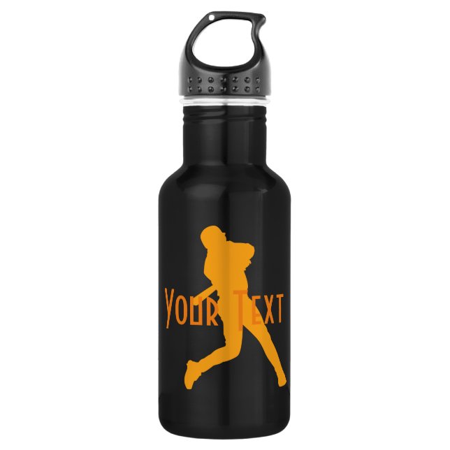 Personalized Baseball Sport Hobby  Water Bottle (Front)