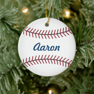 Personalized Baseball Sports Christmas Ornament