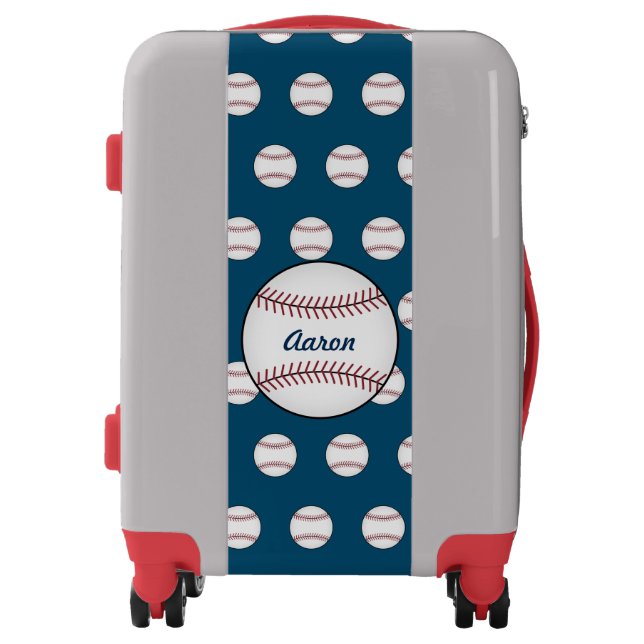 Personalized Baseball Sports Luggage Suitcase Gift (Front)