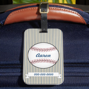 Personalized Baseball Sports Luggage Tag Gift